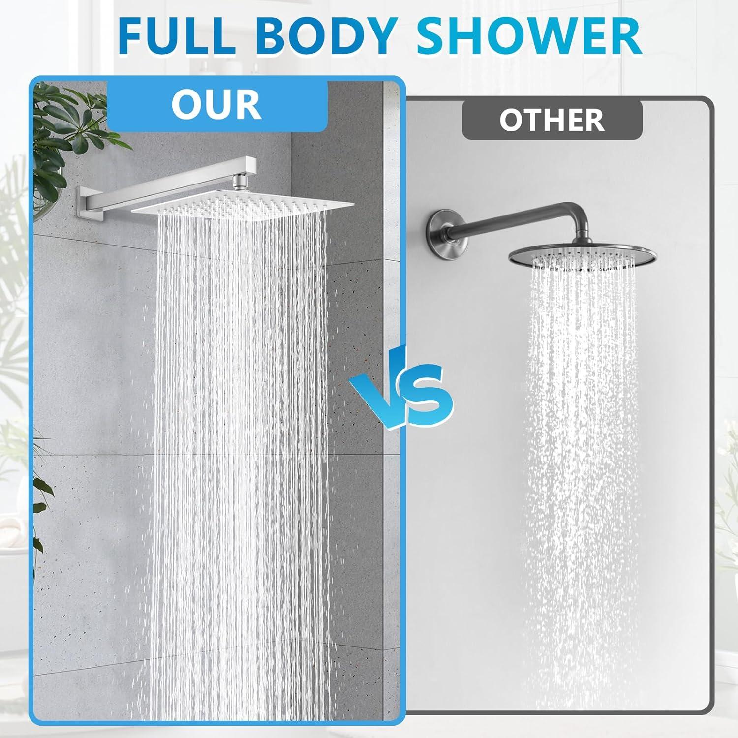 Cabezal de Ducha de Lluvia BORLON 10" Acero Inoxidable Niquelado