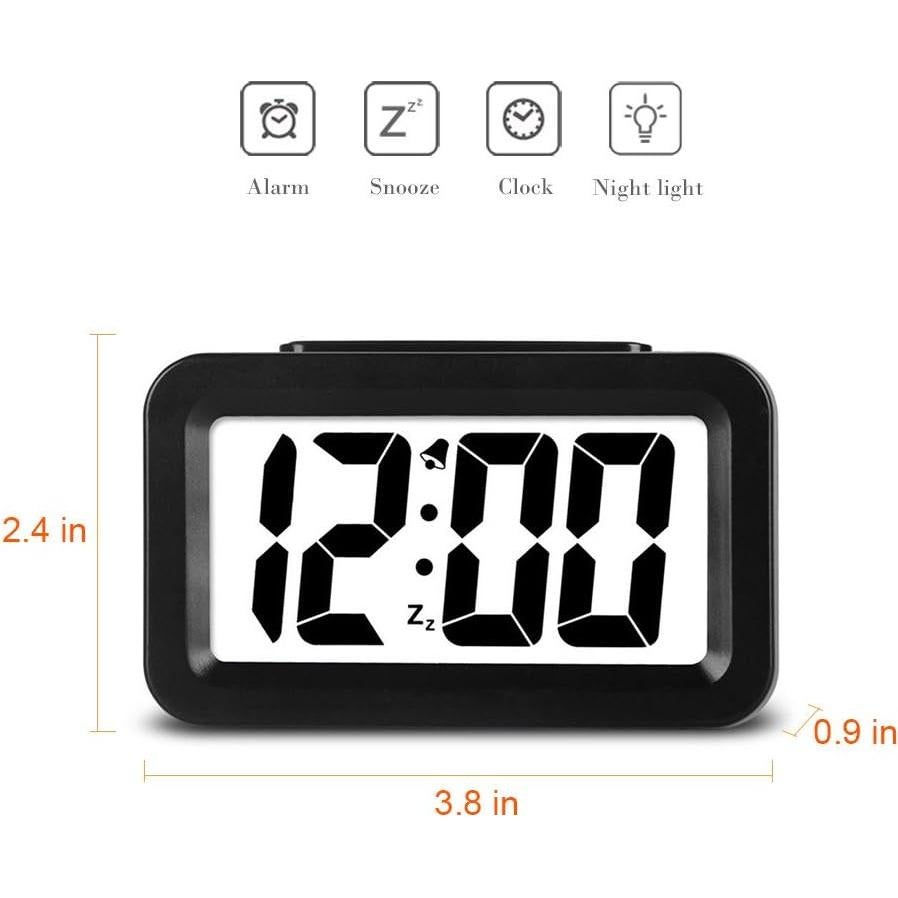 Reloj Despertador Inteligente Hense HA35 Negro con Luz Ajustable
