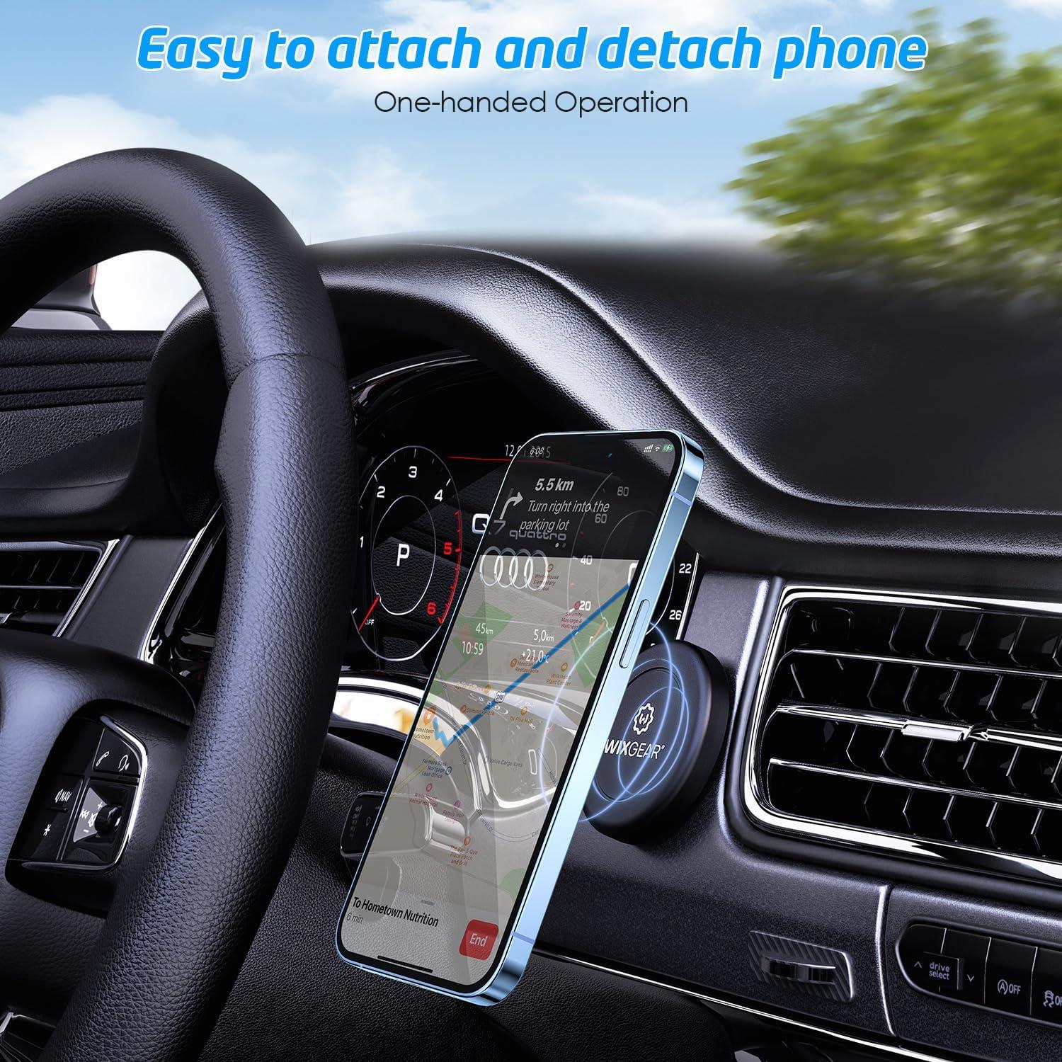 Soporte Magnético Universal WixGear para Teléfonos - Extra Delgado