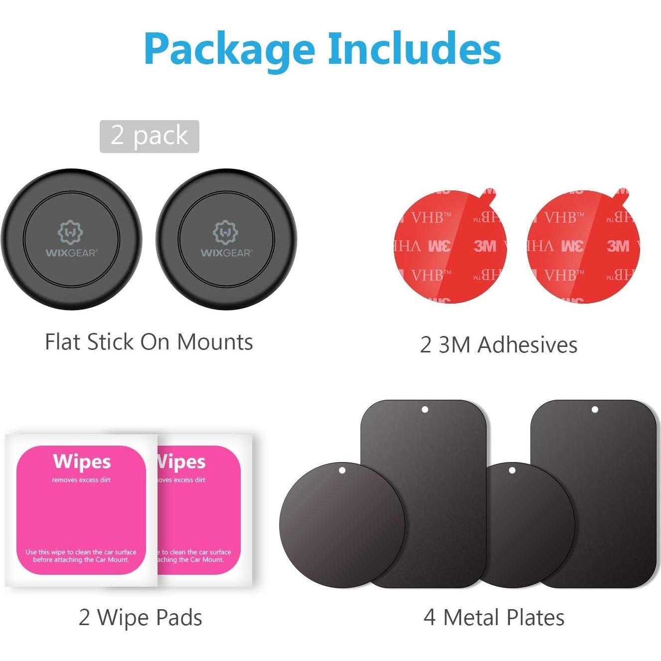 Soporte Magnético Universal WixGear para Teléfonos - Extra Delgado