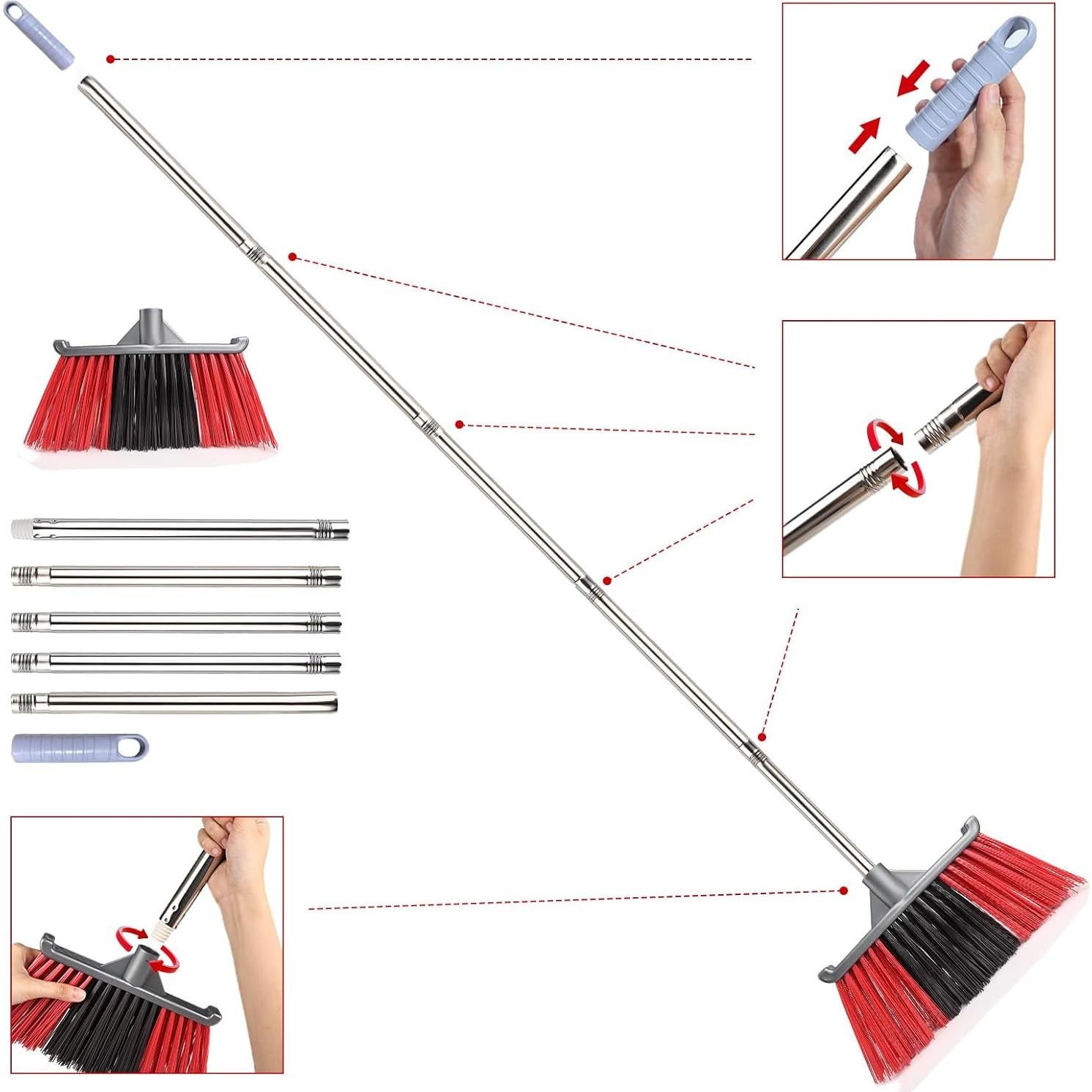Escoba Exterior Zthluyc 158 cm para Patio y Garaje