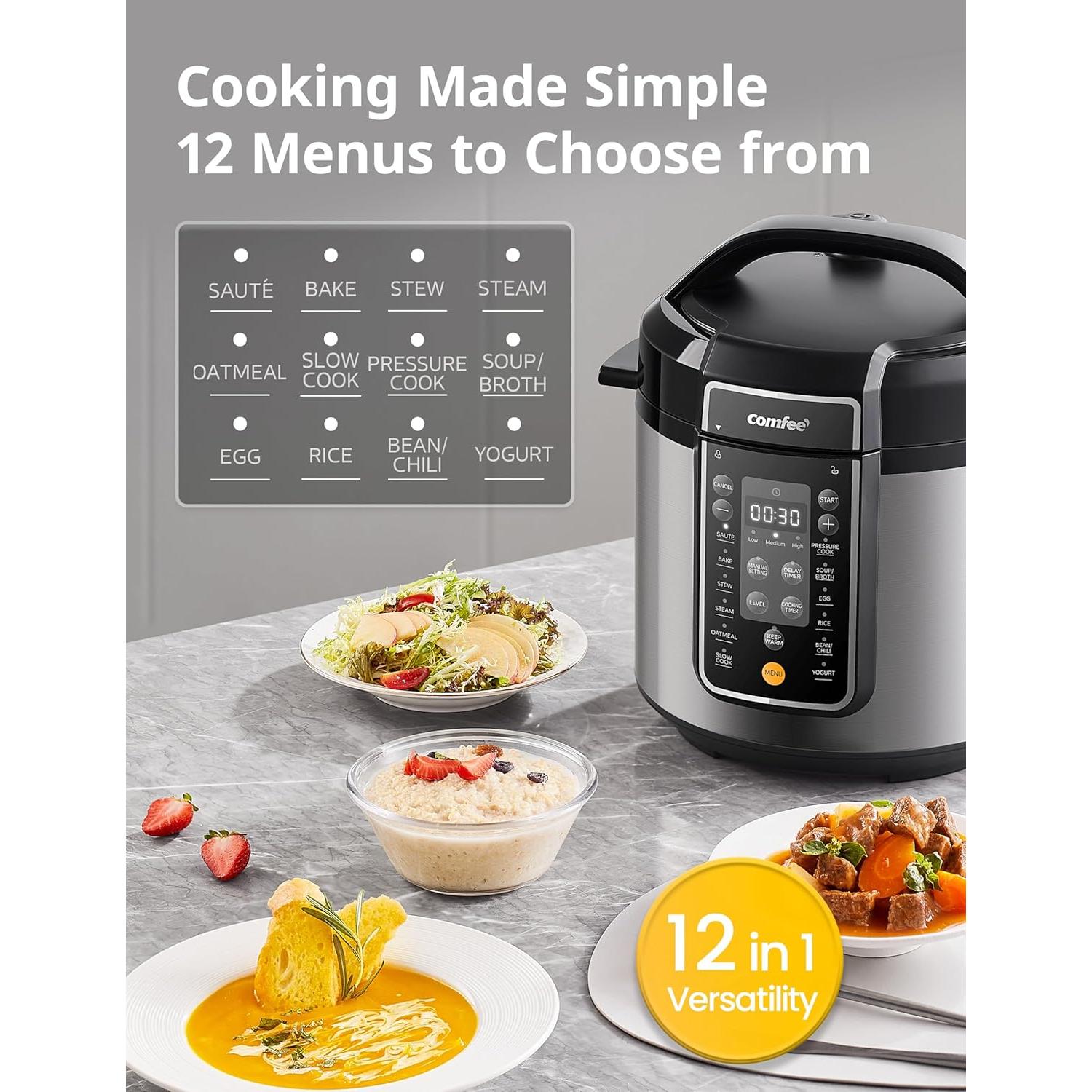 Olla de Presión COMFEE 6 Cuartos Cerámica Antiadherente