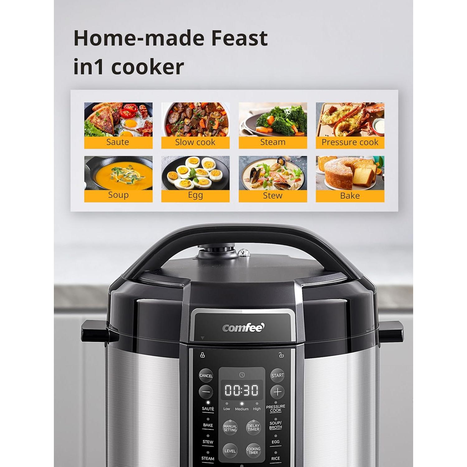 Olla de Presión COMFEE 6 Cuartos Cerámica Antiadherente