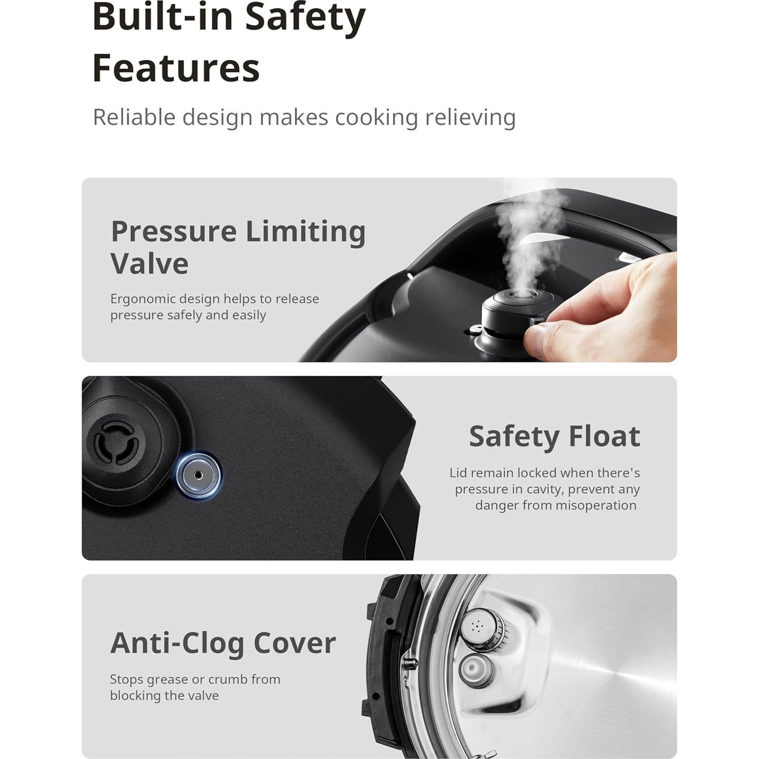 Olla de Presión COMFEE 6 Cuartos Cerámica Antiadherente