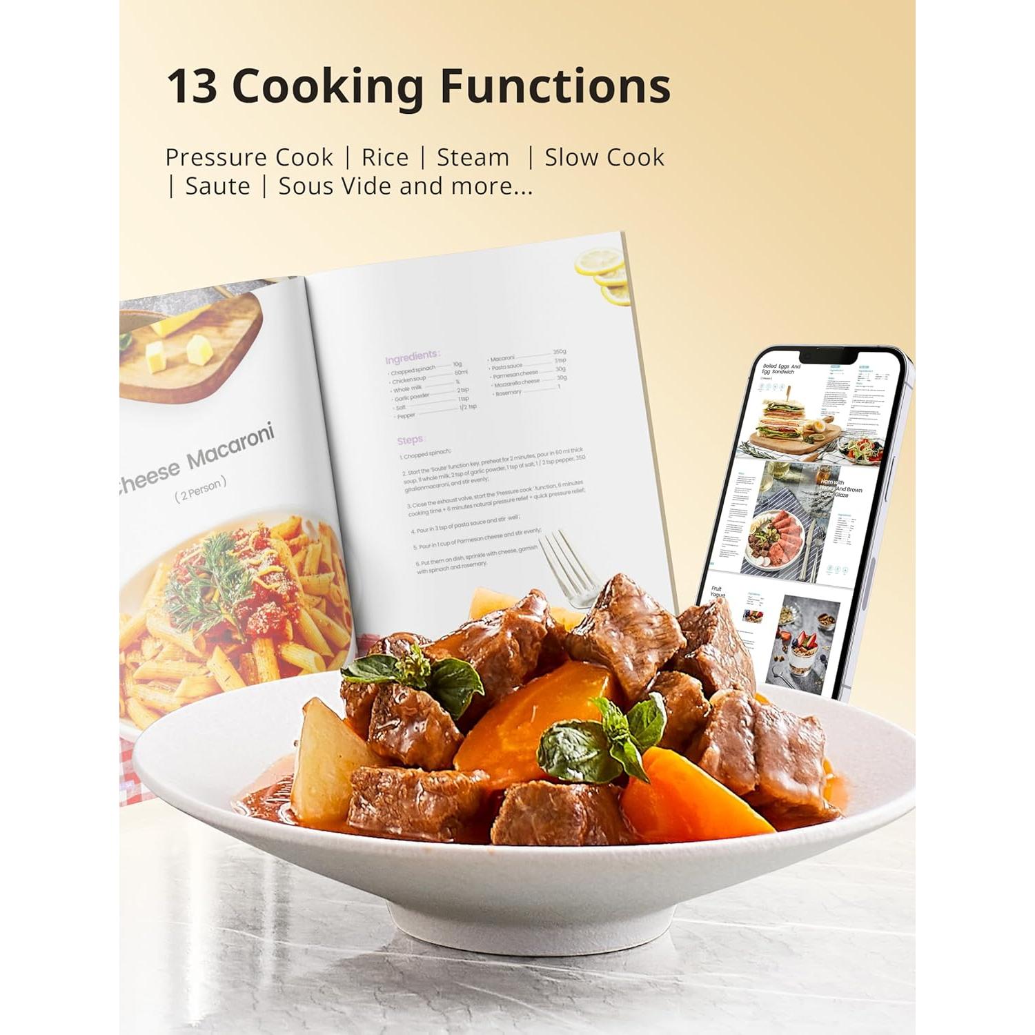 Olla de Presión COMFEE 6 Cuartos Cerámica Antiadherente