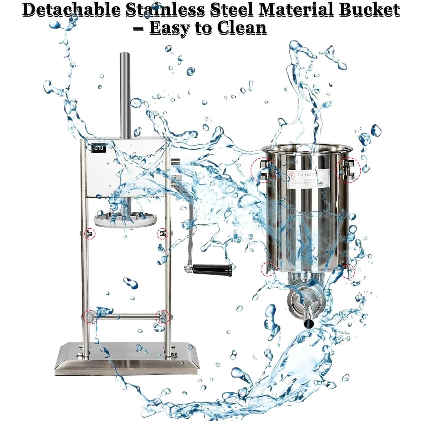 Rellenador de Salchichas Manual CTJ 3L Acero Inoxidable