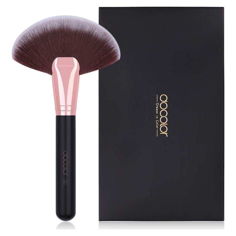 Brocha de Abanico Docolor DC11 Grande 100mm para Maquillaje