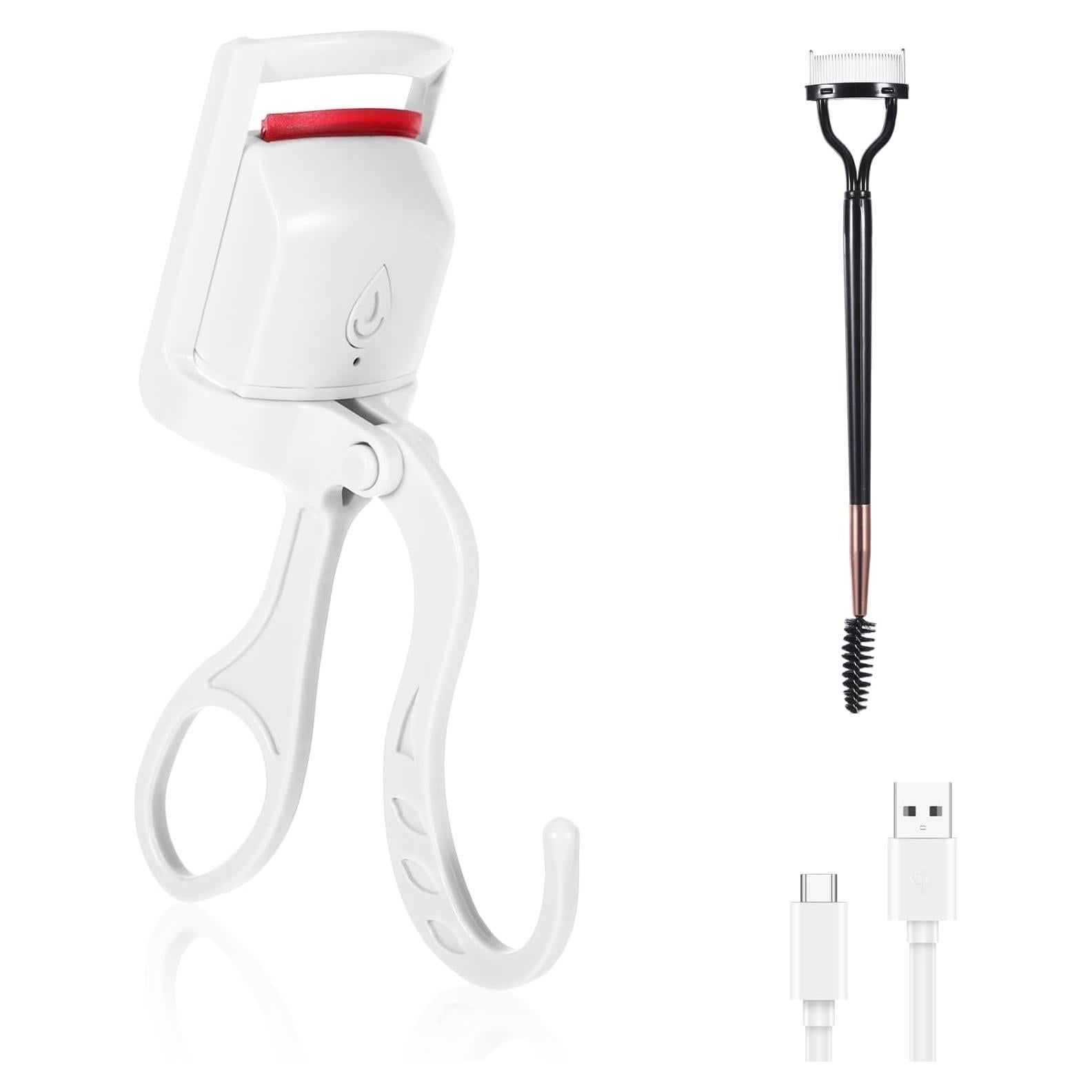 Rizador de Pestañas Calentado Yuunheg Blanco, 24h Duración