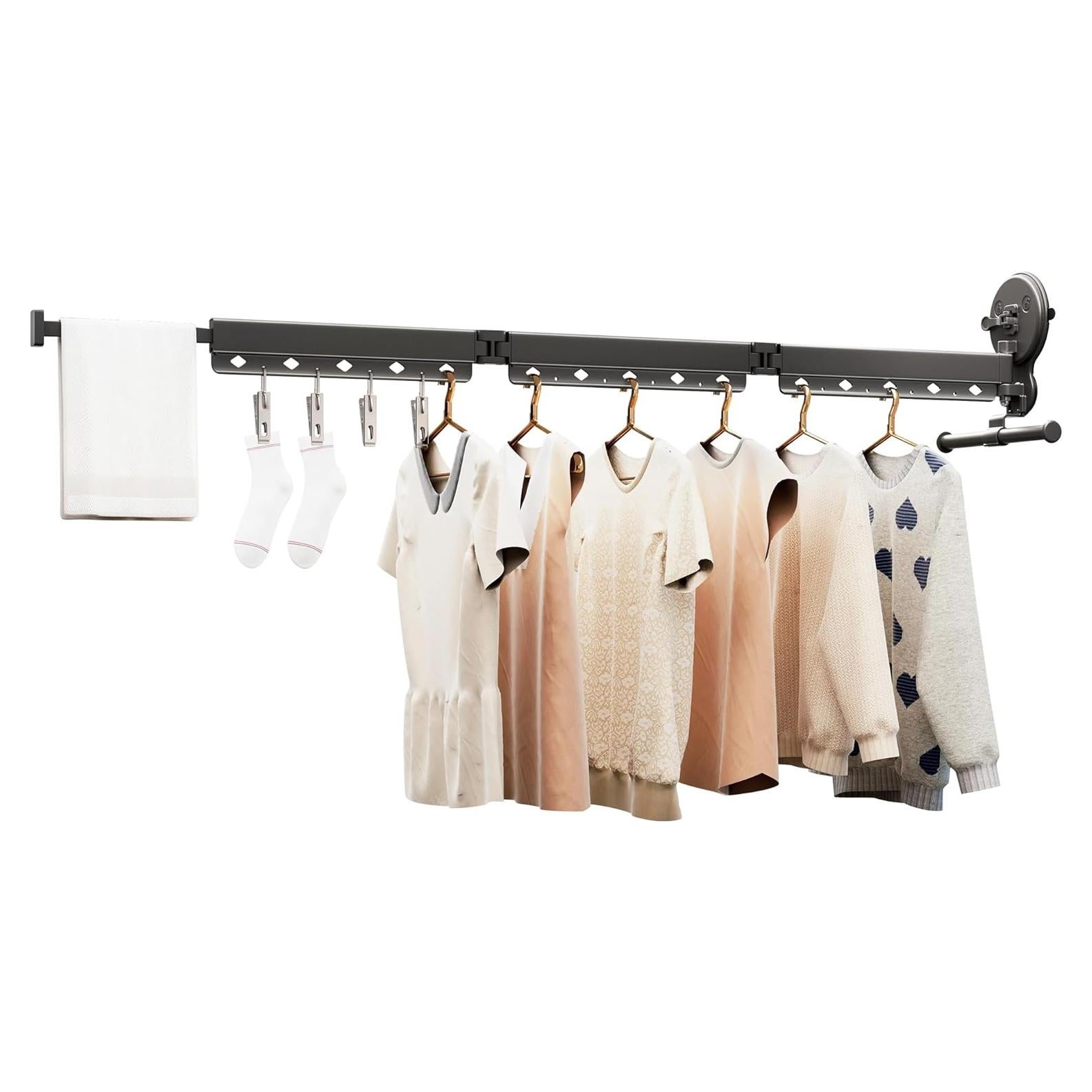 Estante de Secado de Ropa HEILAIYI Plegable Negro 1.42 kg