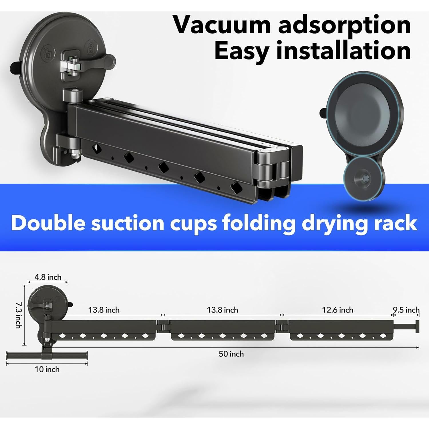 Estante de Secado de Ropa HEILAIYI Plegable Negro 1.42 kg