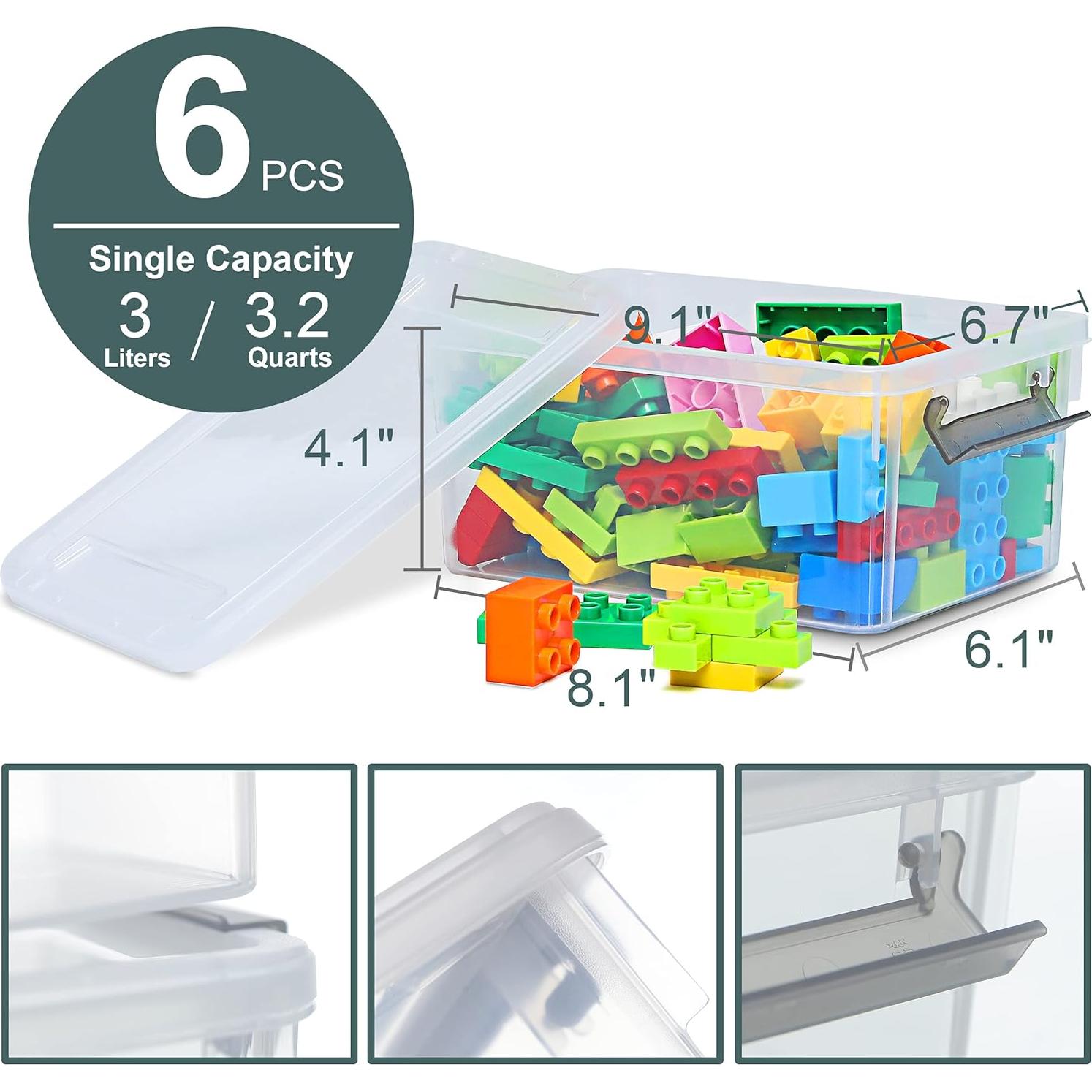 Cajas de Almacenamiento Apilables Citylife 6 Paquetes 3.2L