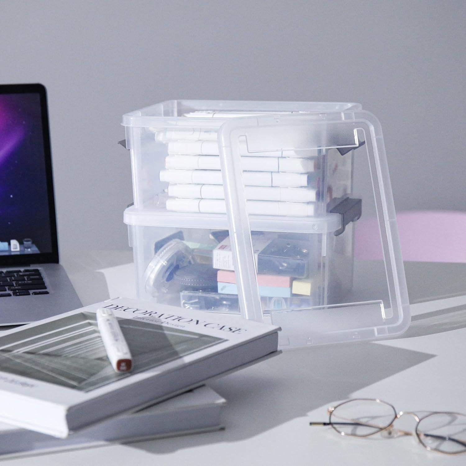 Cajas de Almacenamiento Apilables Citylife 6 Paquetes 3.2L