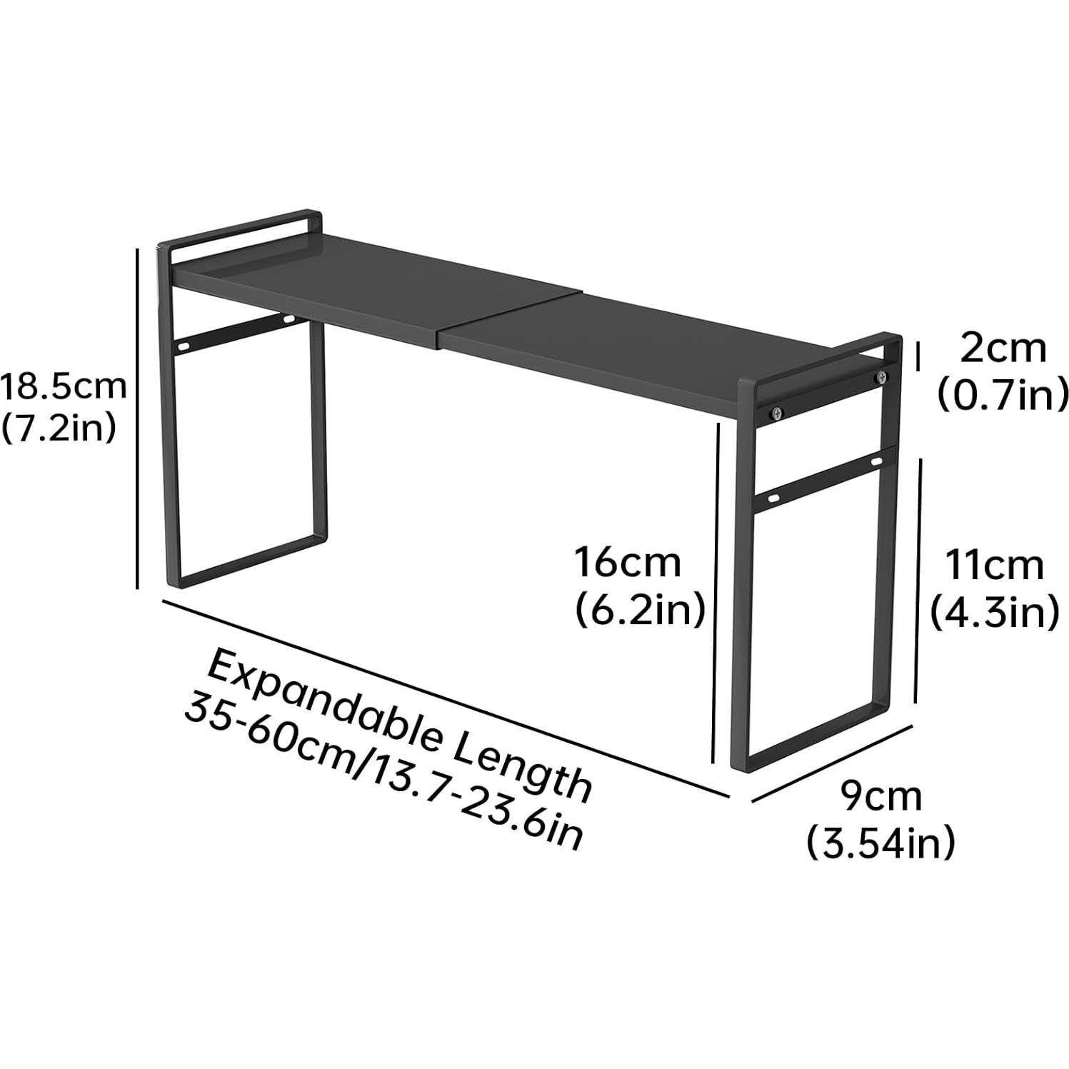 Estante Alto Estrecho WOCHUANGSI Ajustable 35-60 cm Negro