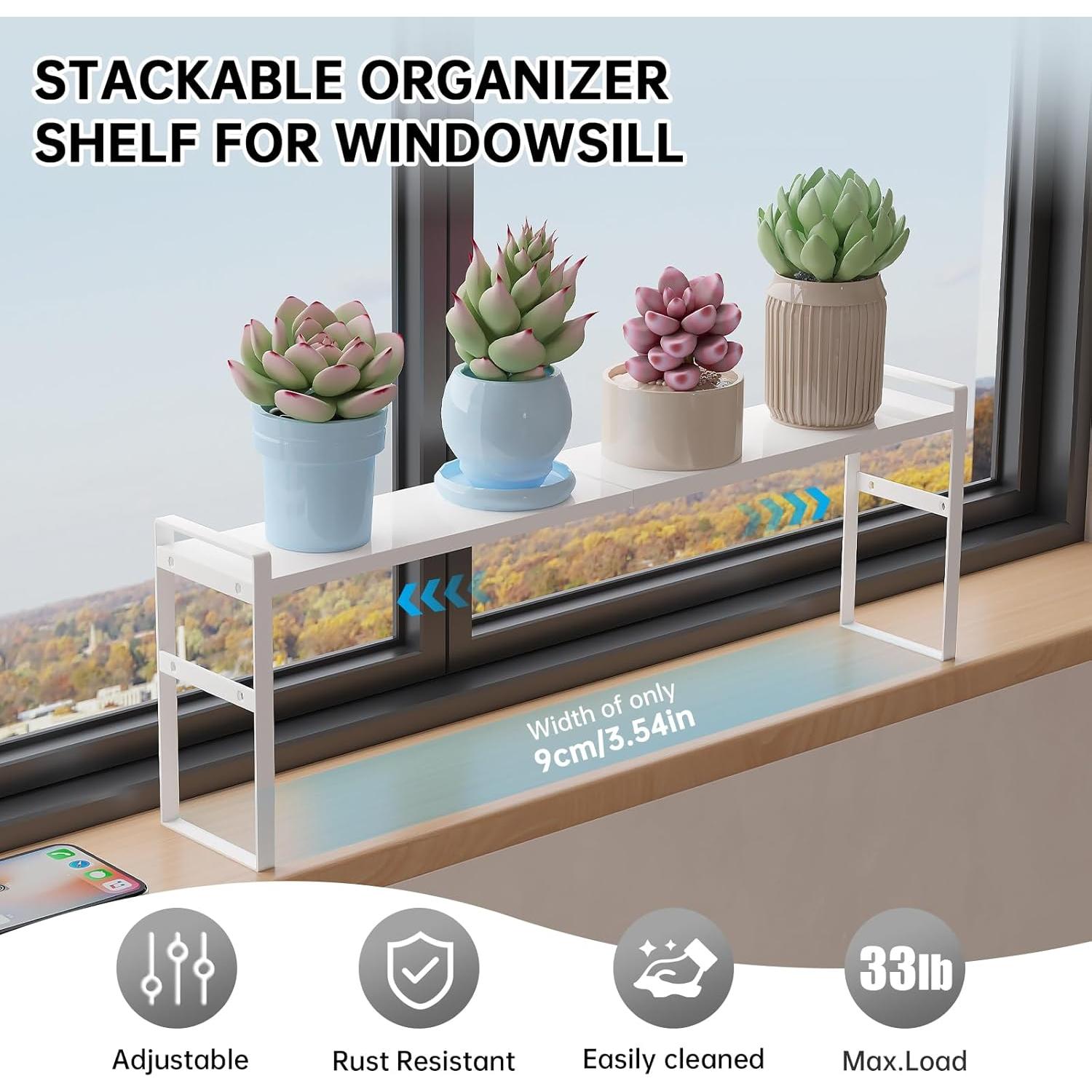 Estante Alto Estrecho WOCHUANGSI Ajustable 35-60 cm Negro