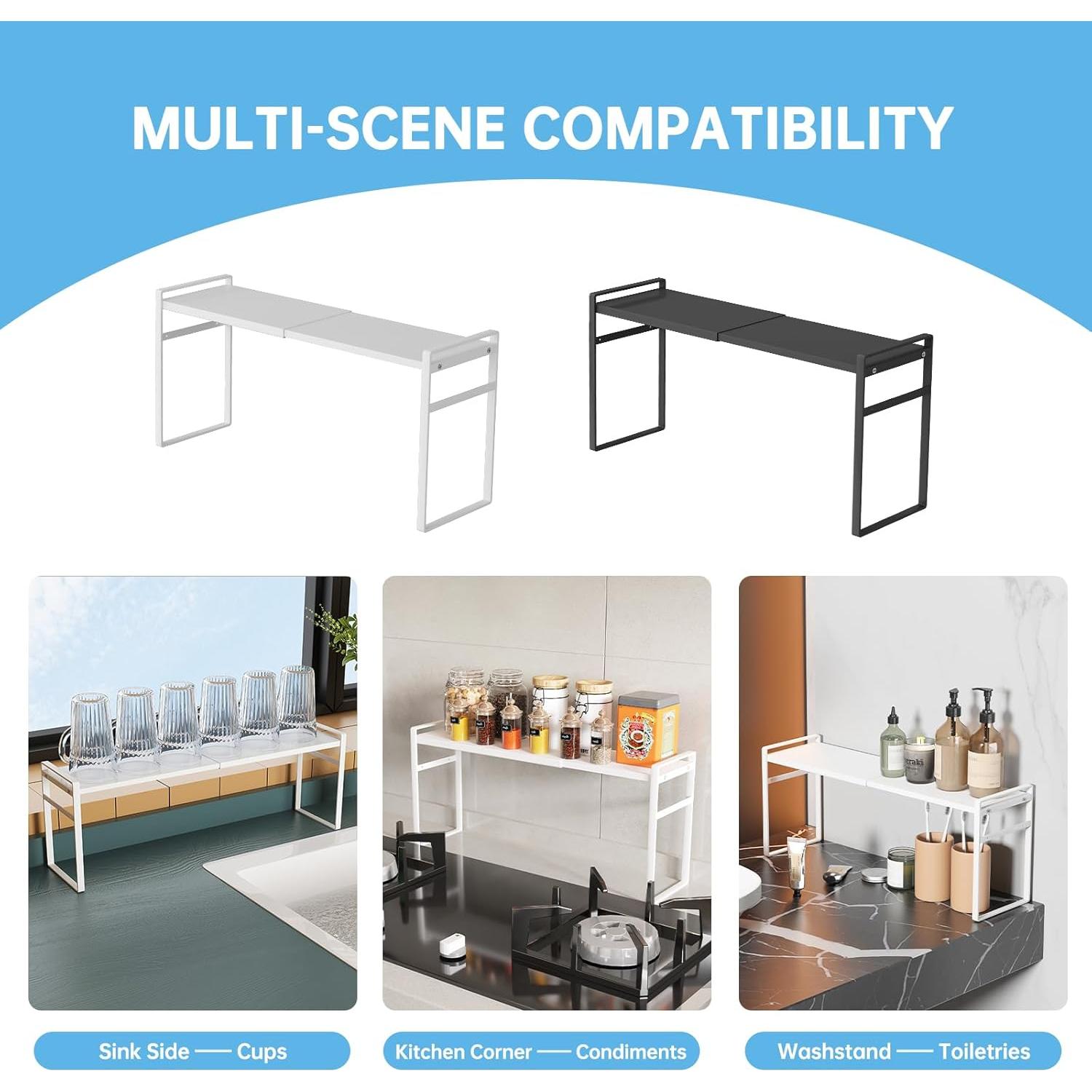 Estante Alto Estrecho WOCHUANGSI Ajustable 35-60 cm Negro