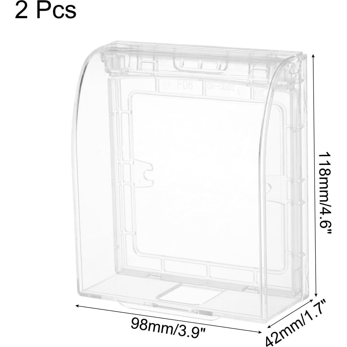 Cubierta de Enchufe Exterior MECCANIXITY 2pcs Tipo 86 Transparente