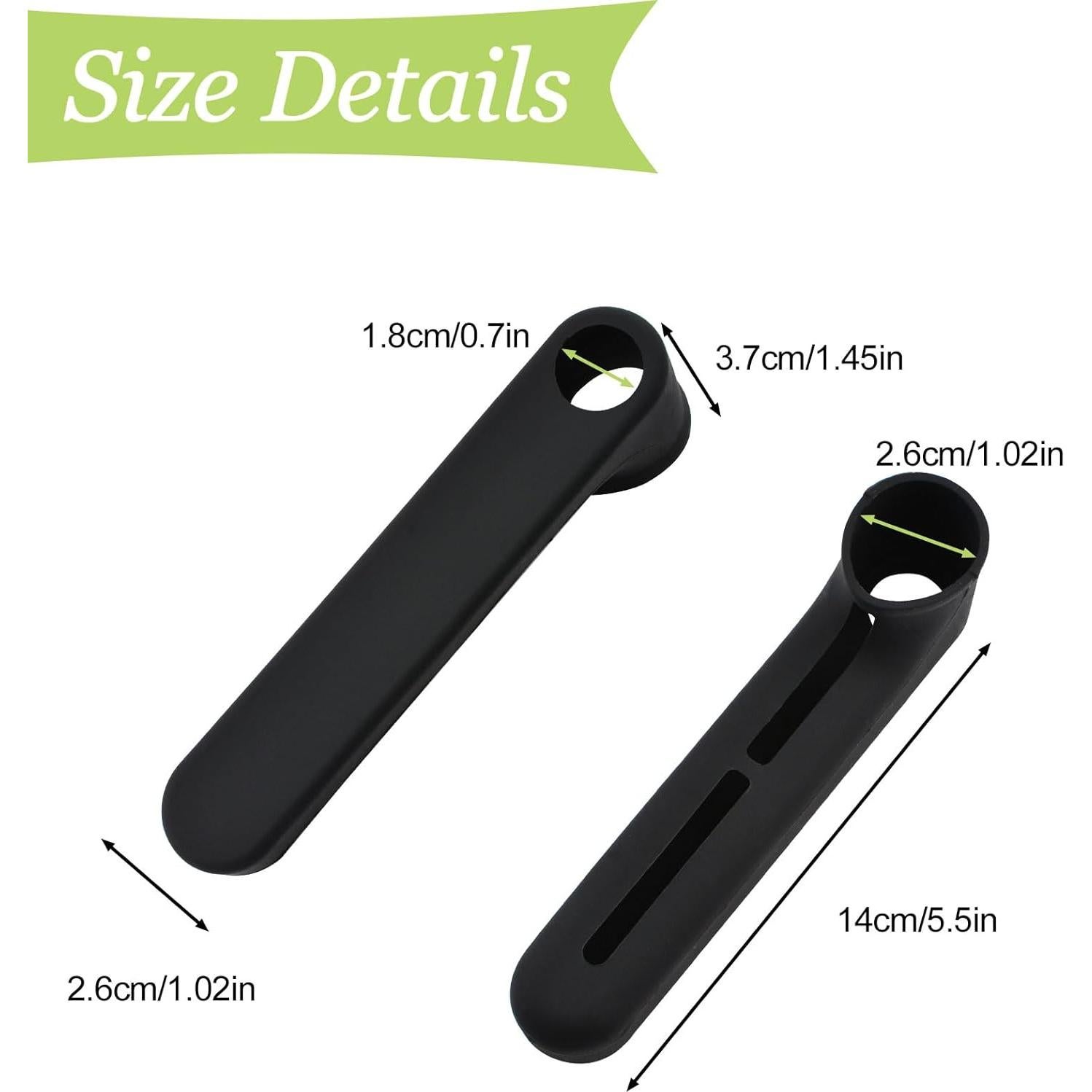 Cubiertas de Manijas de Puerta UFURMATE 4 Piezas Silicona Negra Mate