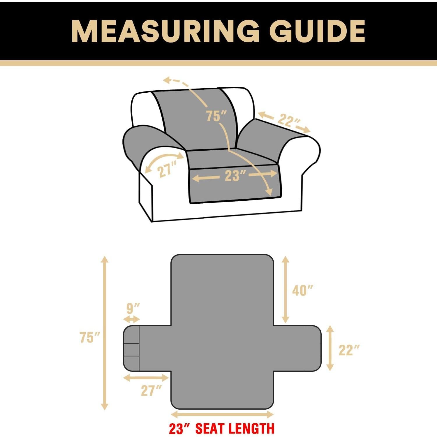 Funda de Sofá PrinceDeco Impermeable Antideslizante Beige