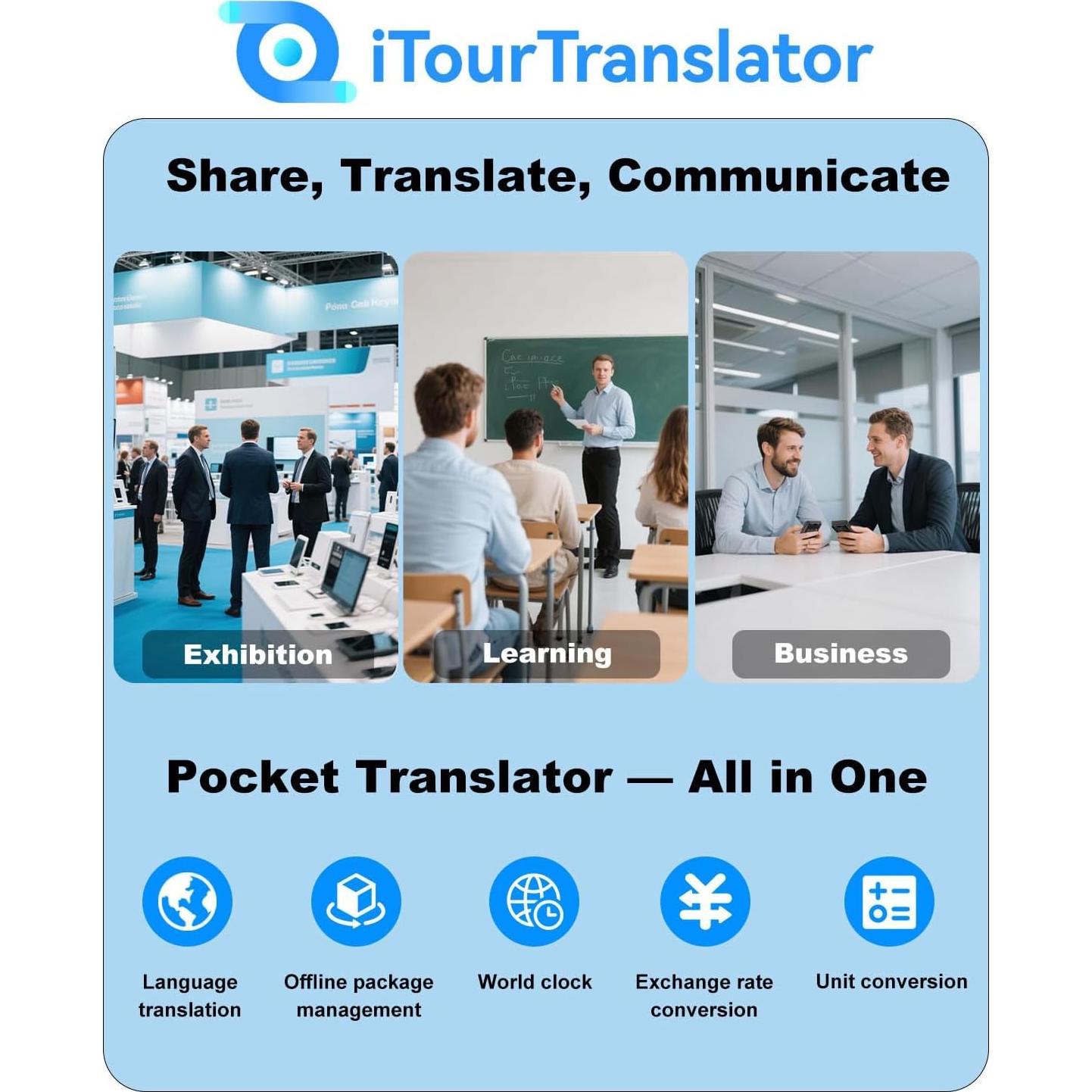 Traductor de Idiomas AI iTour D-Lite Pantalla Doble 139 Idiomas