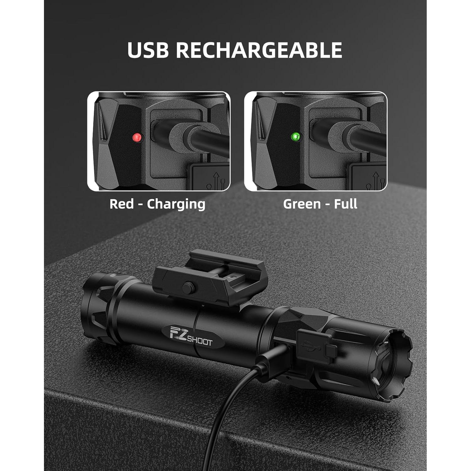 Linterna Táctica EZshoot 2500 Lúmenes para Rifle con Interruptor Remoto