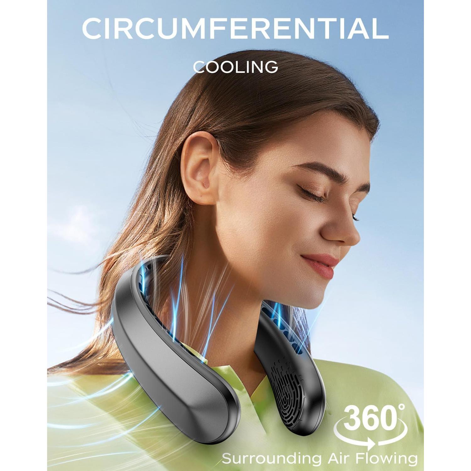 Ventilador de Cuello Nhpoi R5 Recargable 5200mAh 3 Velocidades