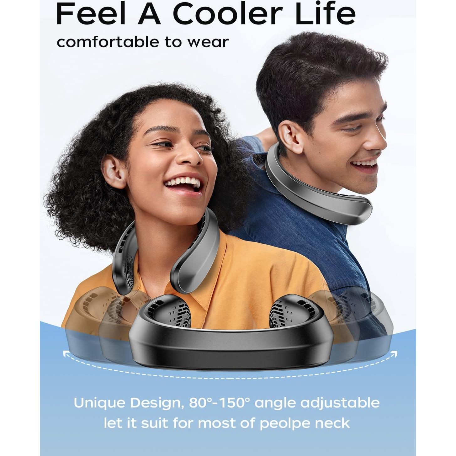 Ventilador de Cuello Nhpoi R5 Recargable 5200mAh 3 Velocidades