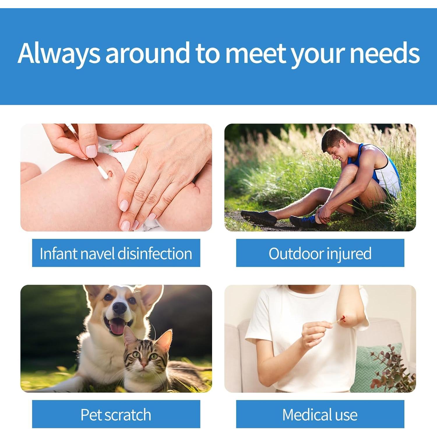 Hisopos de Yodo Svaha 50 Unidades para Cuidado de Heridas