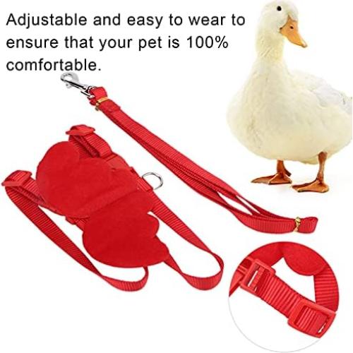 Arnés Ajustable para Patos y Pollos Pssopp - Chaleco Transpirable Rojo M