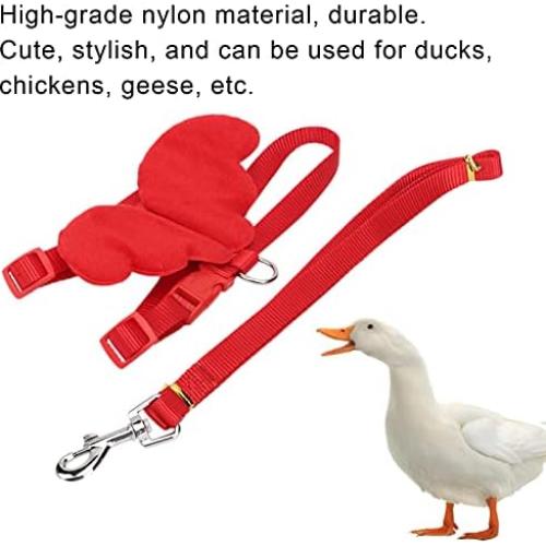 Arnés Ajustable para Patos y Pollos Pssopp - Chaleco Transpirable Rojo M