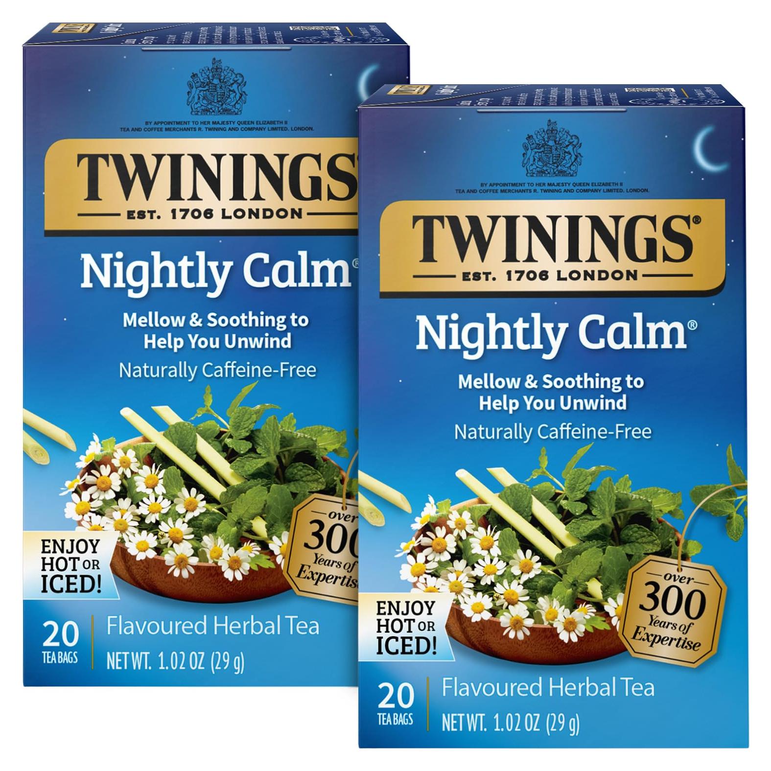 Té de hierbas para dormir Twinings Nightly Calm - 40 bolsas