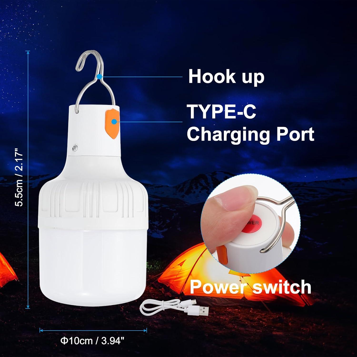 Lámpara de Camping LED PATIKIL 60W Recargable Blanca