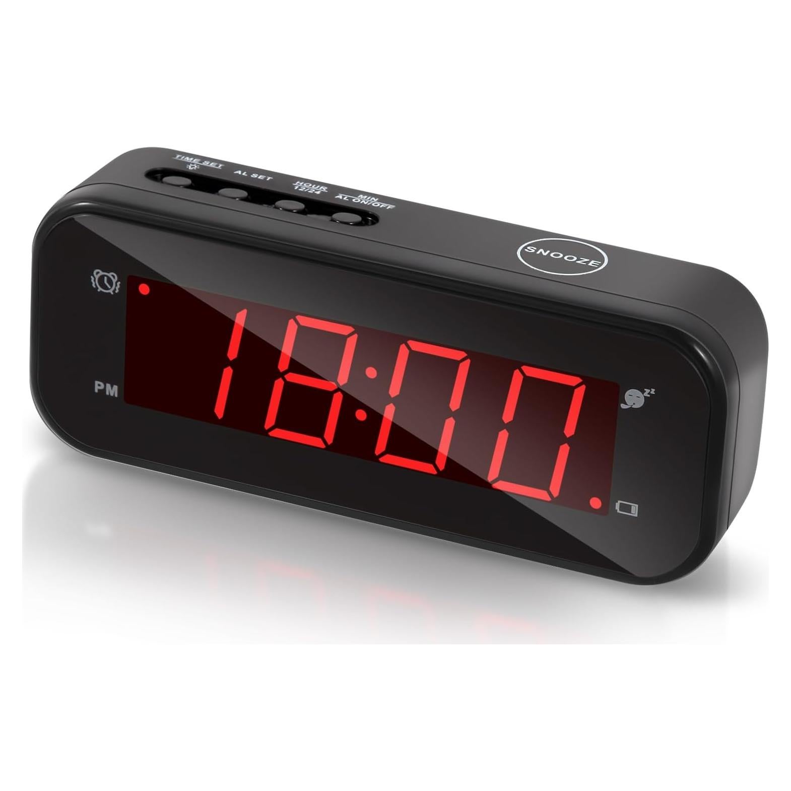 Reloj Despertador Digital Timegyro Negro Portátil LED
