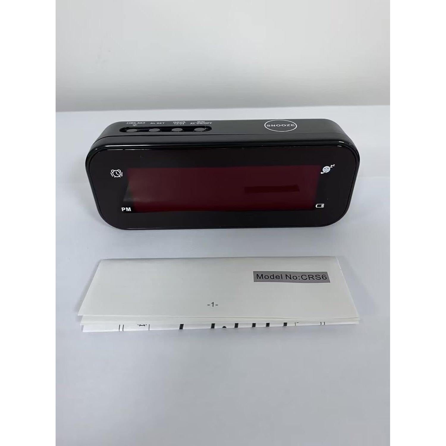 Reloj Despertador Digital Timegyro Negro Portátil LED