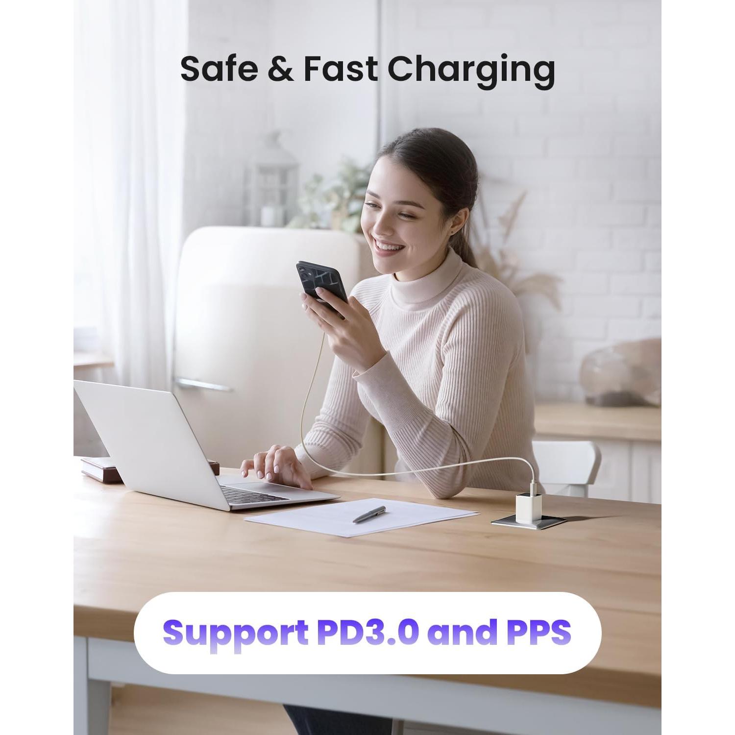 Cargador de pared 30W Wegear USB C GaN III rápido plegable