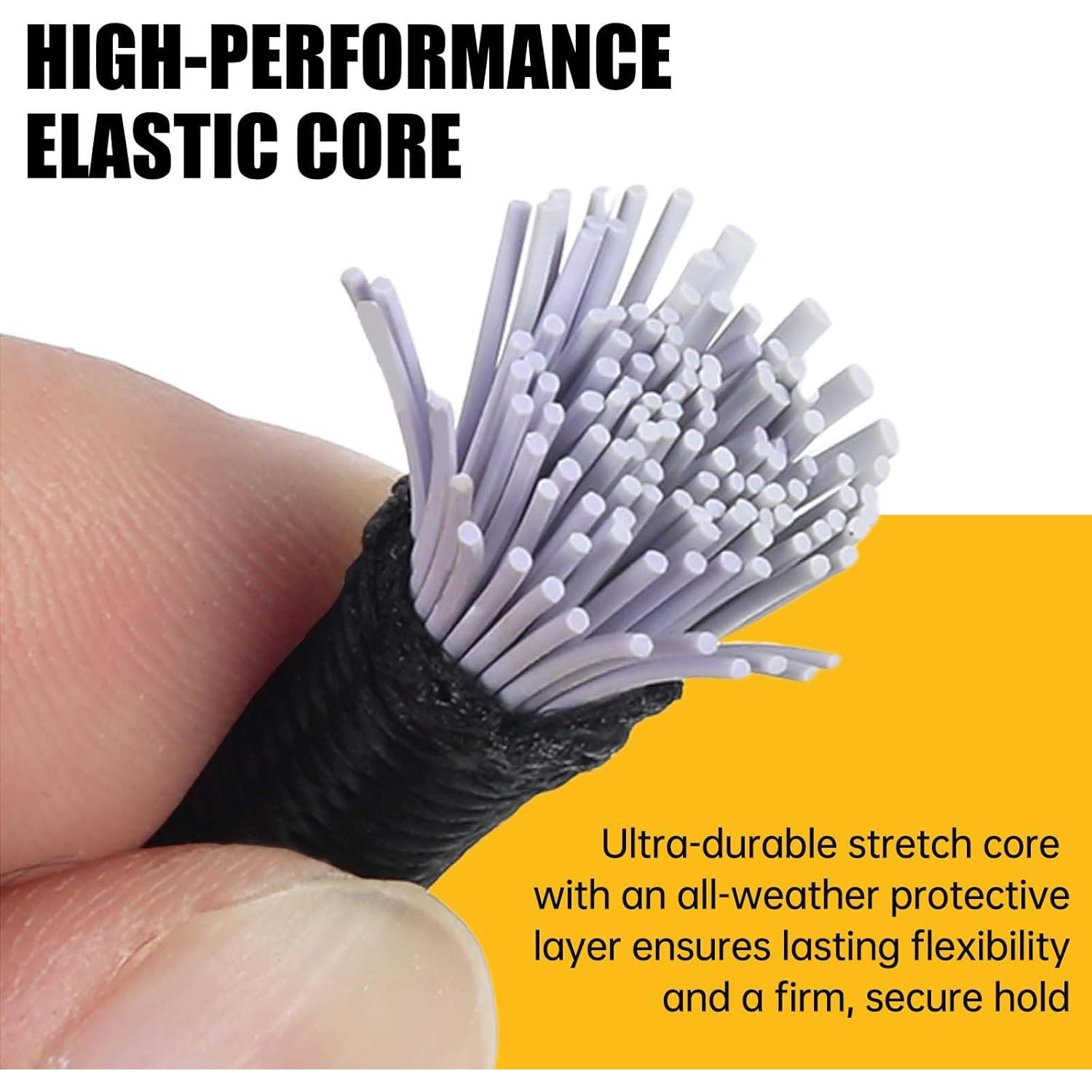 Cuerdas Bungee Radix 61 cm con Ganchos de Carabiner - Paquete de 4