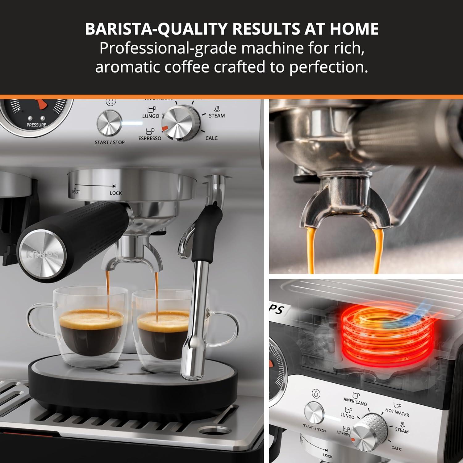 Máquina de Café Espresso KRUPS Precisión con Molinillo 10.54kg