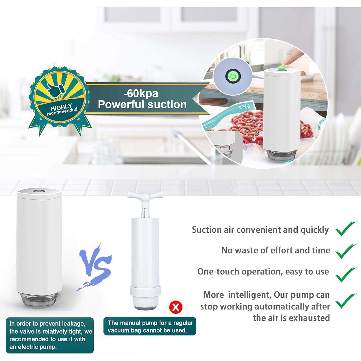 Sellador al Vacío Eléctrico CABIBOX MW-01 Portátil 200g