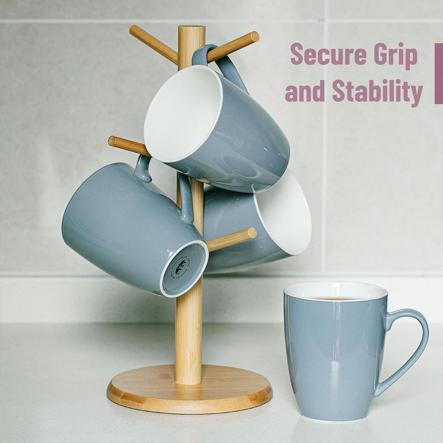 Juego de 4 Tazas de Café Porcelana BTaT 473 ml Negras