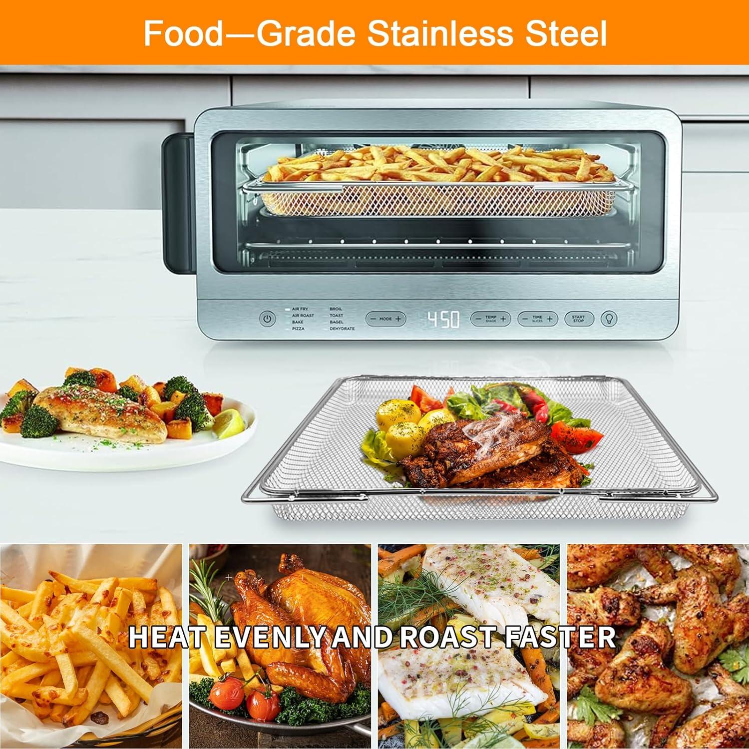 Cesta de freidora de aire Ninja Flip SP151 34.5x26.9 cm acero inoxidable