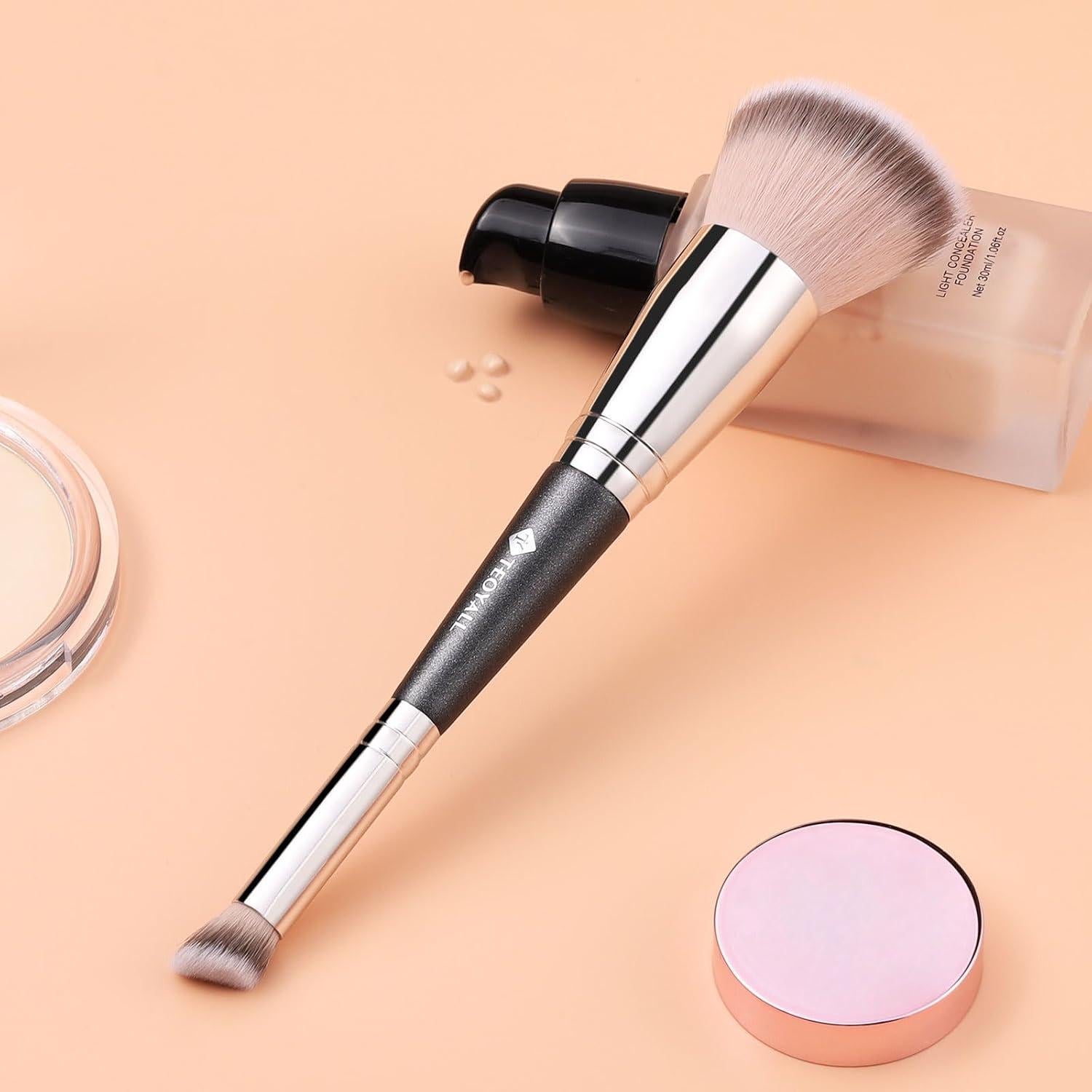 Pincel Corrector de Ojos Doble Punta TEOYALL - Fibras Sintéticas