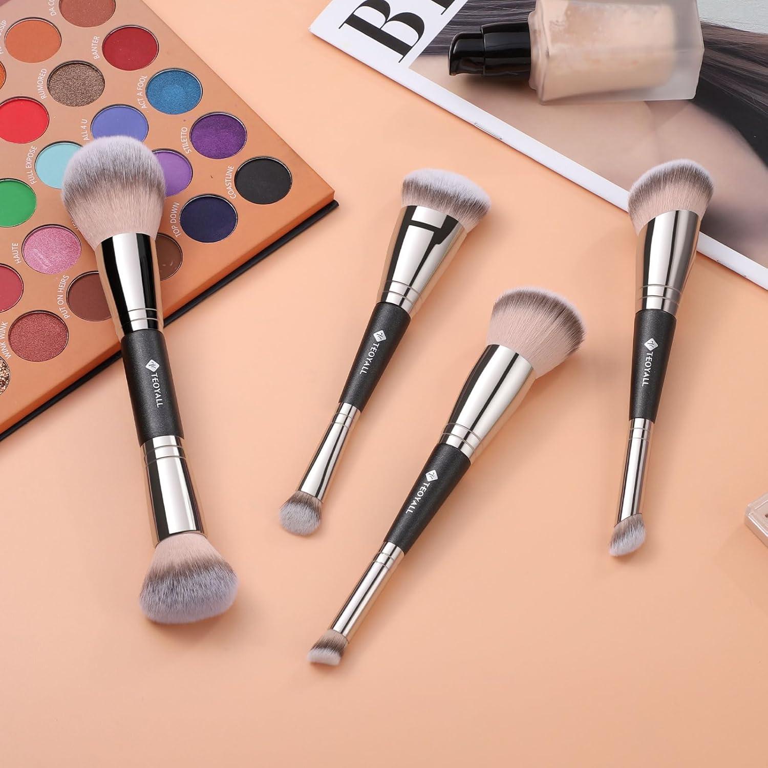 Pincel Corrector de Ojos Doble Punta TEOYALL - Fibras Sintéticas