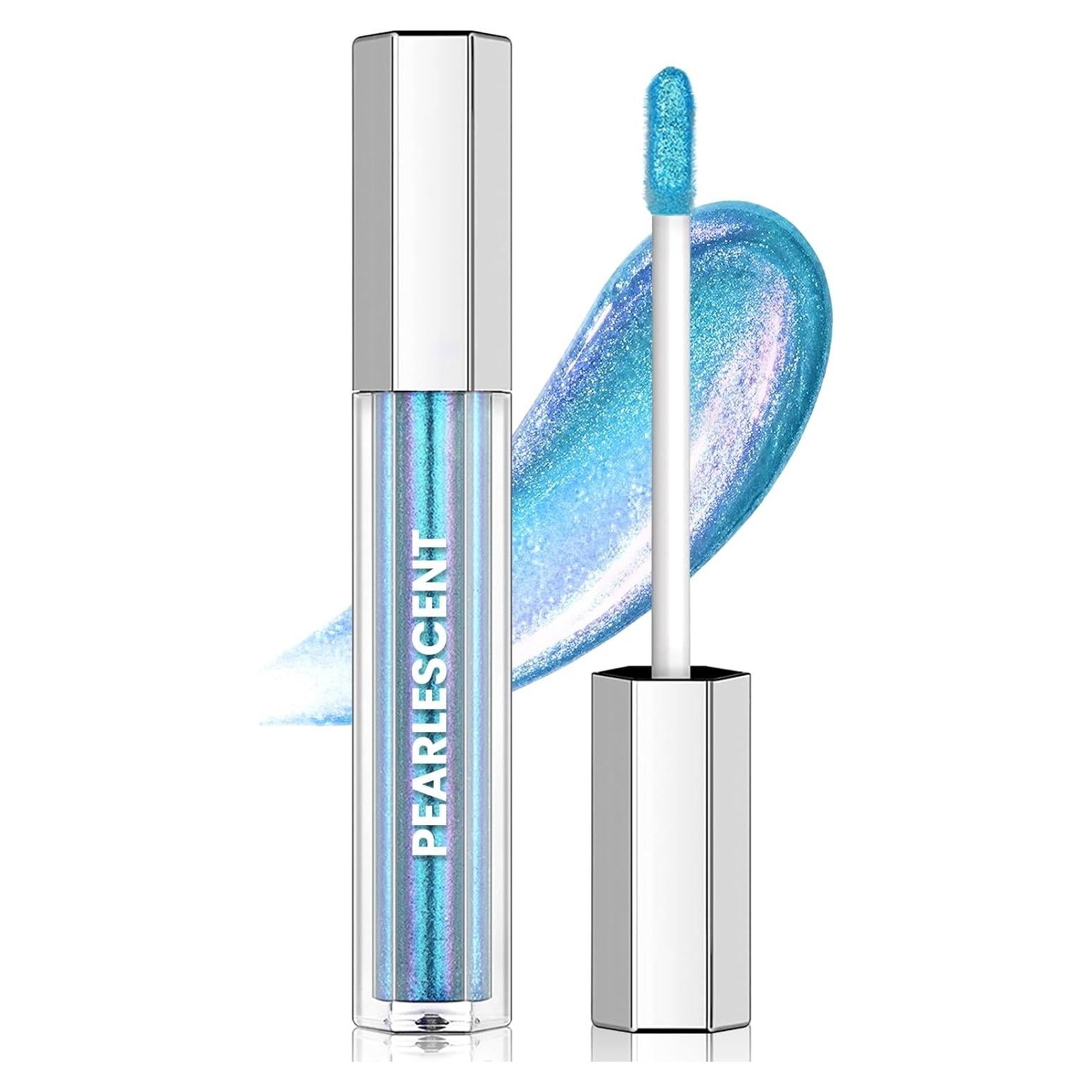 Brillo de Labios Holográfico Camaleón Azul 25g - Larga Duración