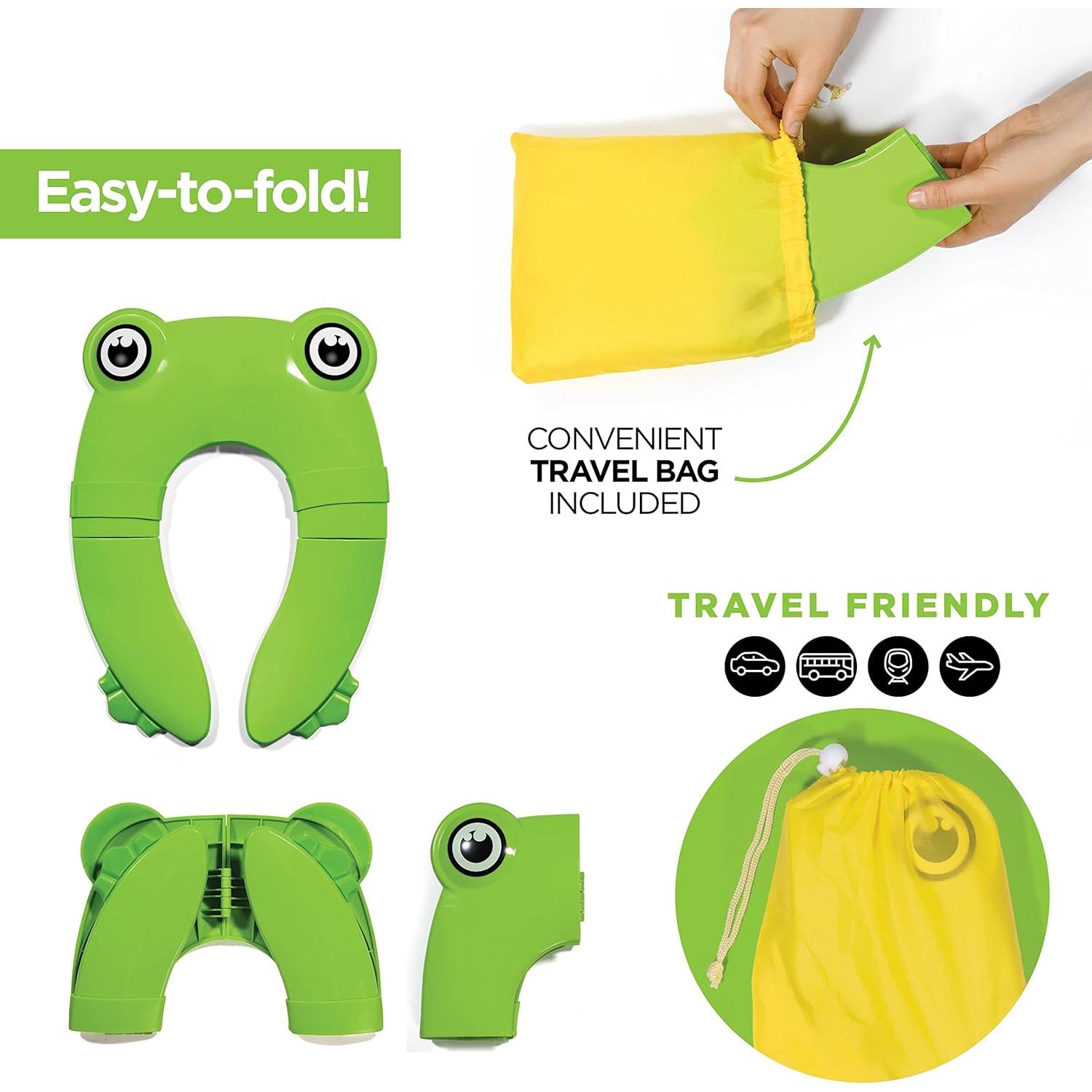 Asiento de Entrenamiento para Baño Homeify Verde con Gráfico Dino
