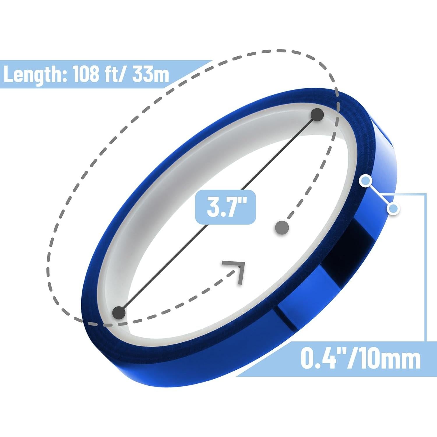 Cinta Térmica Mr. Pen 10mm x 33m - 2 Rollos Azul