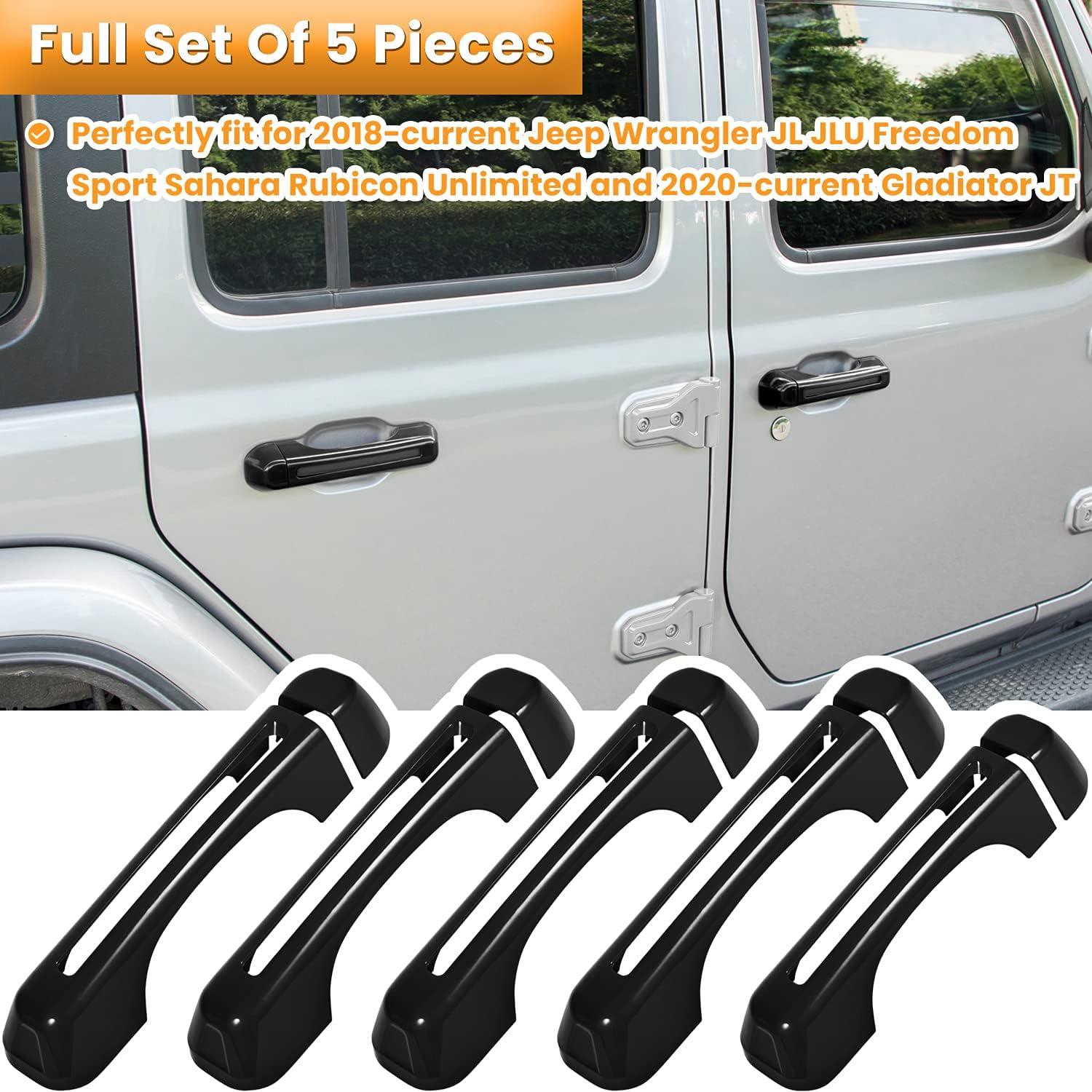 Cubierta Manijas Puerta Jeep Wrangler JL JLU 2018-2024 5PCS