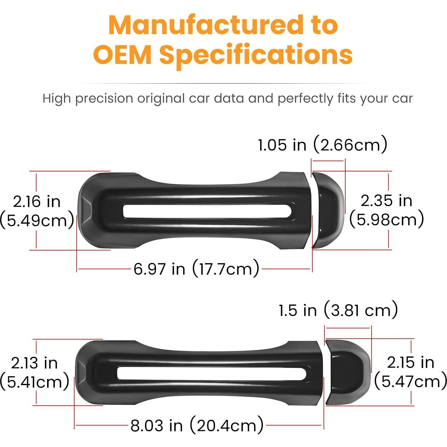 Cubierta Manijas Puerta Jeep Wrangler JL JLU 2018-2024 5PCS