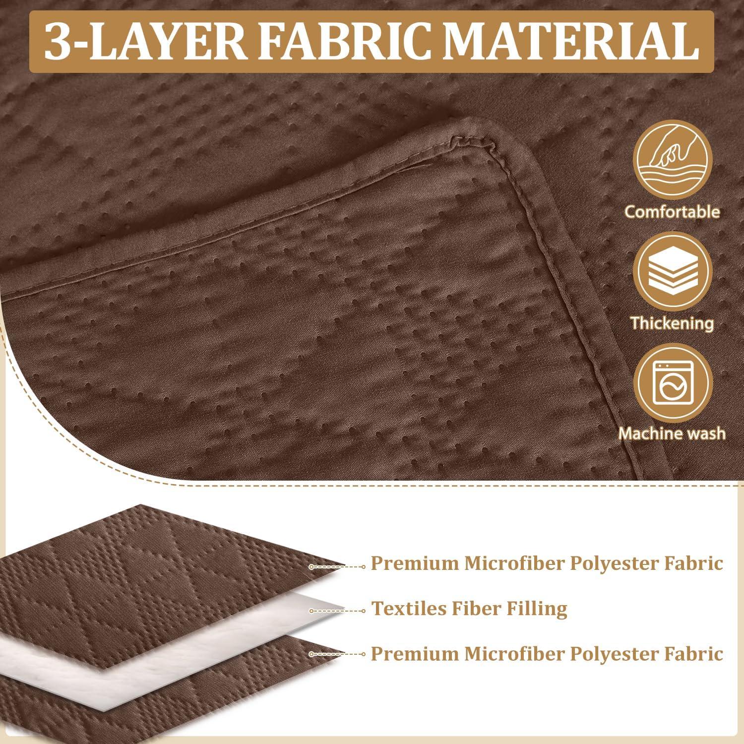 Funda de Sofá Seccional Esquinero ALIECOM Reversible Café Pequeña