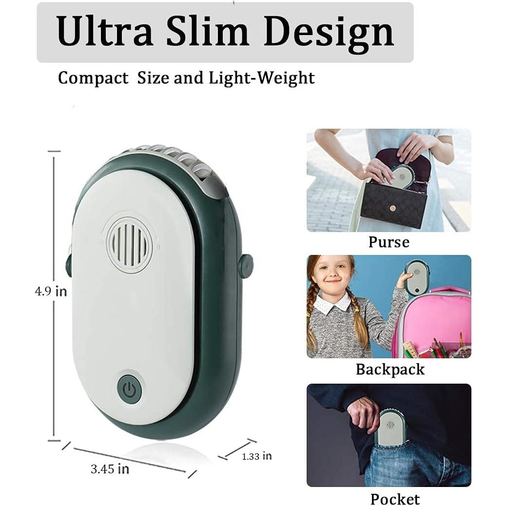 Ventilador Personal Colgante RUINUOKAI M3 3 Velocidades Verde