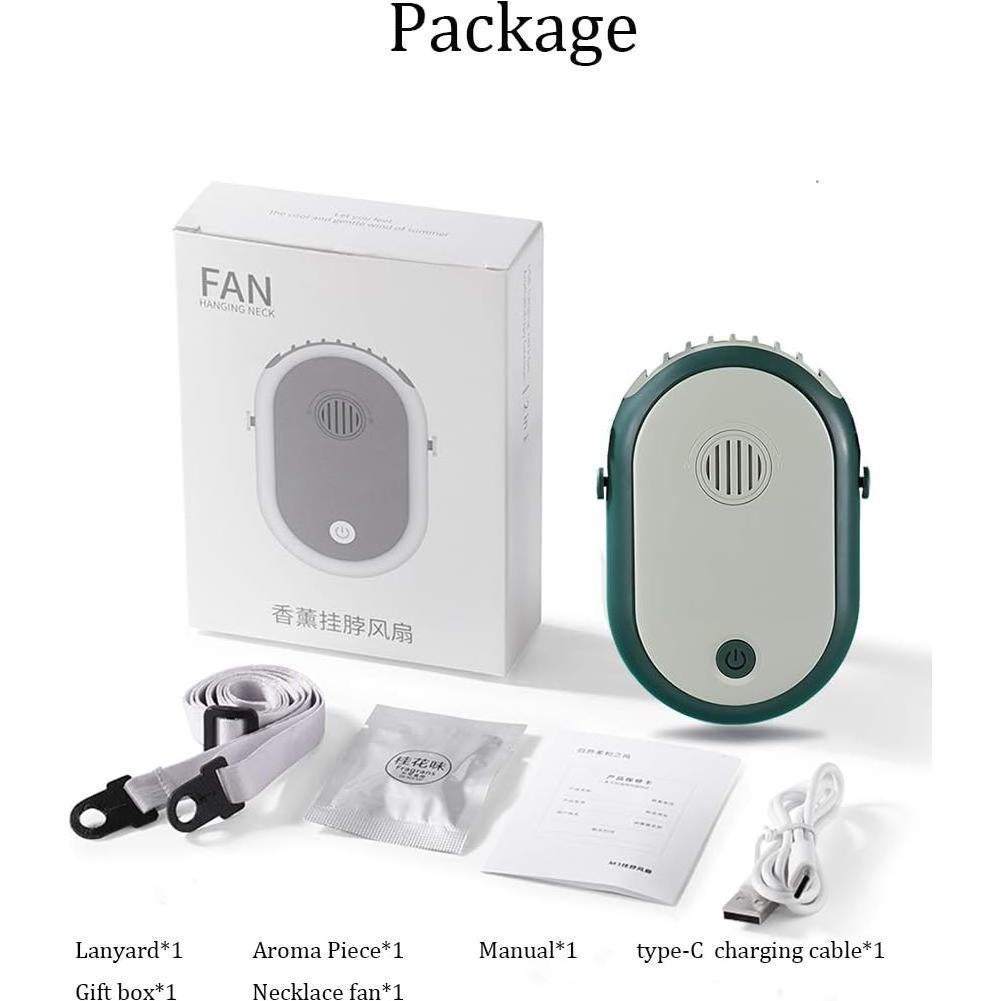 Ventilador Personal Colgante RUINUOKAI M3 3 Velocidades Verde