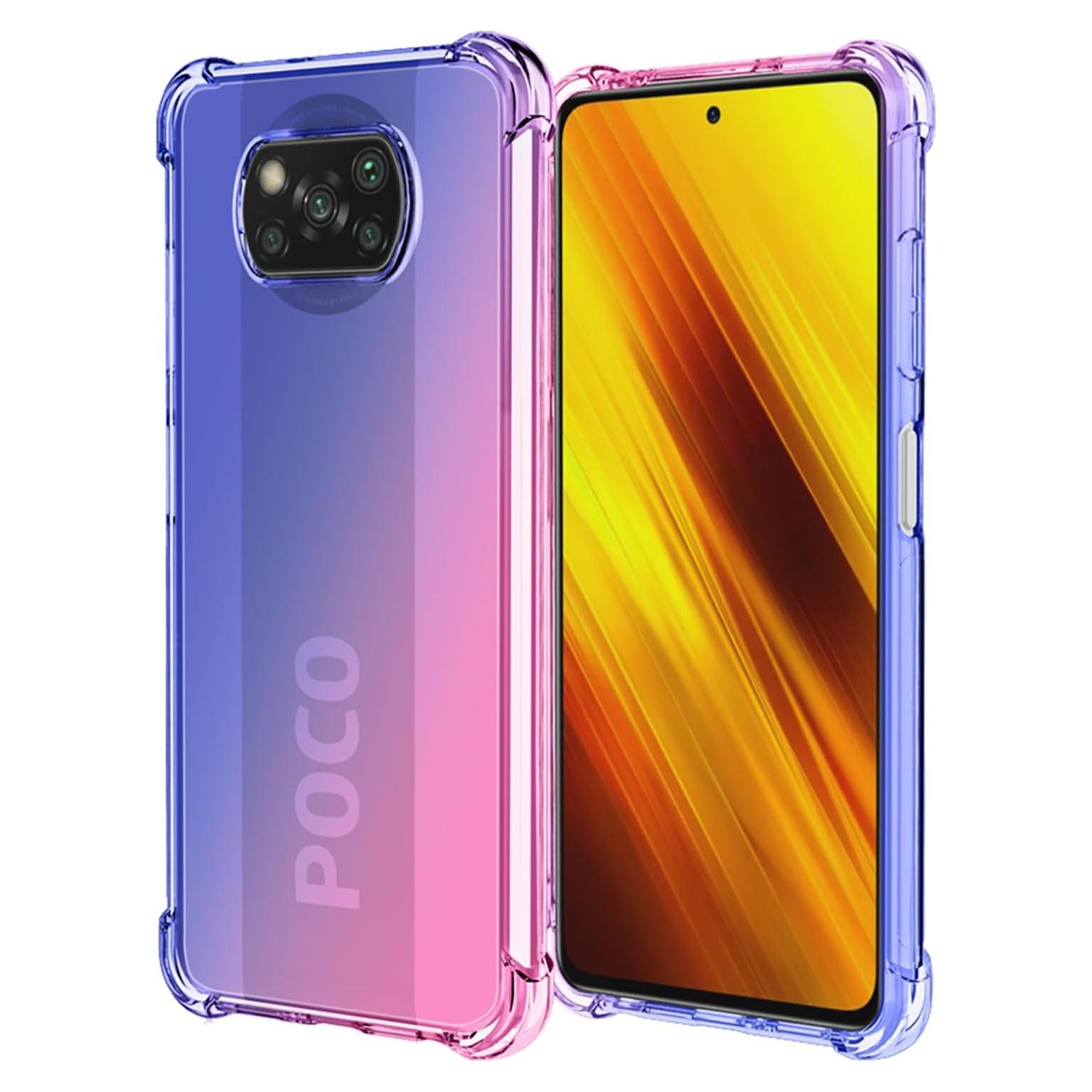 Funda TPU Xiaomi Poco X3 NFC / Pro - Azul Rosa, Delgada y Resistente